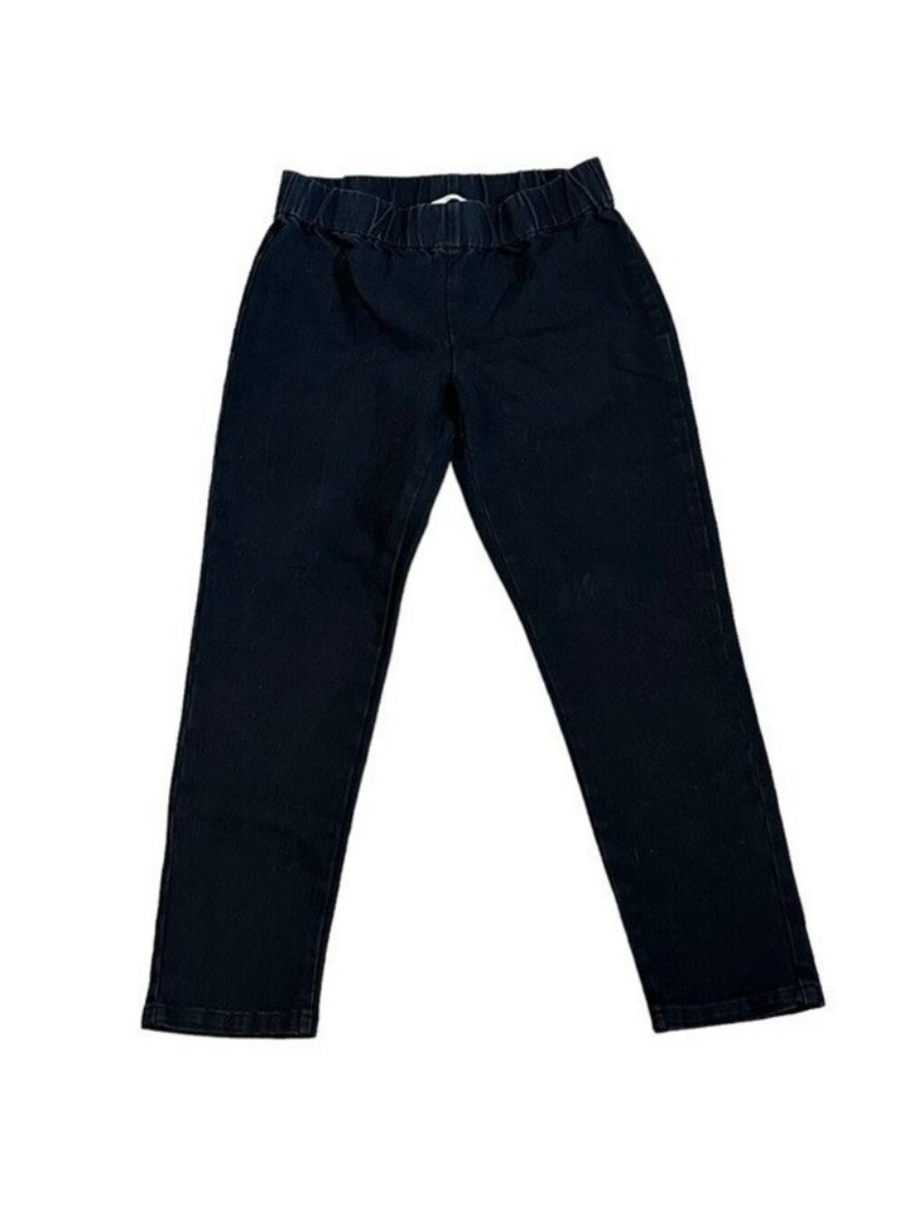 Soft Surroundings M Petite Jeggings Black Pull On Stretch Metro Denim Pant 3AW62